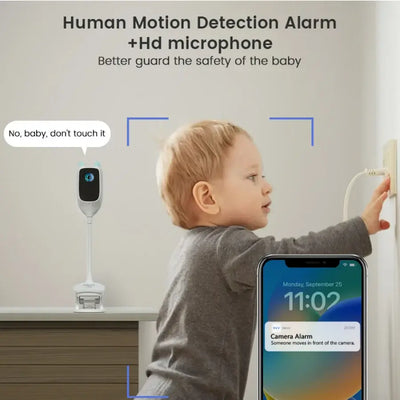Smart baby monitor featuring night vision and real-time two-way talk