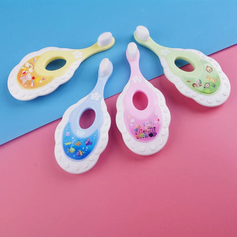 Baby Toothbrush & Toddler Toothbrush for Age 0-3 Years Old Extra Soft Toothbrush with 10000 Soft Floss Bristle for Baby Gum Care