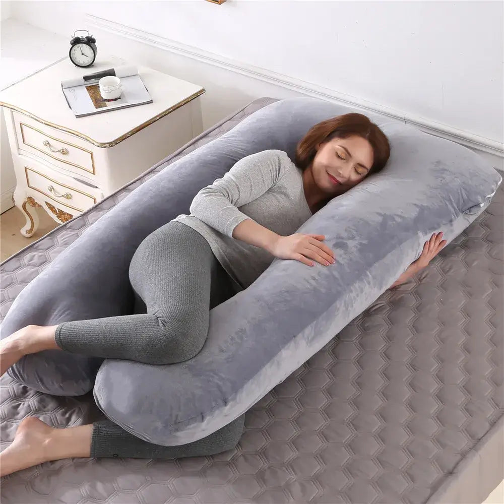 Maternity sleeping pillow with nursing and breastfeeding cushion function
