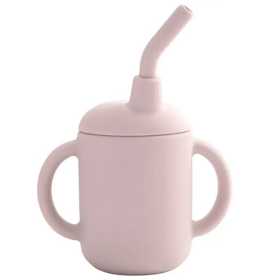 Foldable children's drinking cup with double leakproof water bottle design
