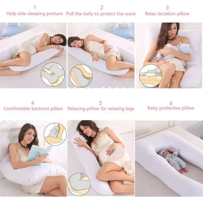 Maternity sleeping pillow with nursing and breastfeeding cushion function