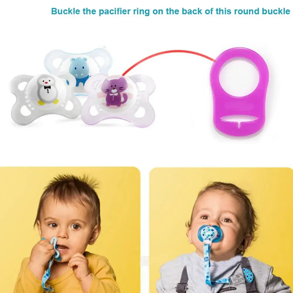 10pcs Sutoyuen silicone pacifier clips, dummy chain holders for babies