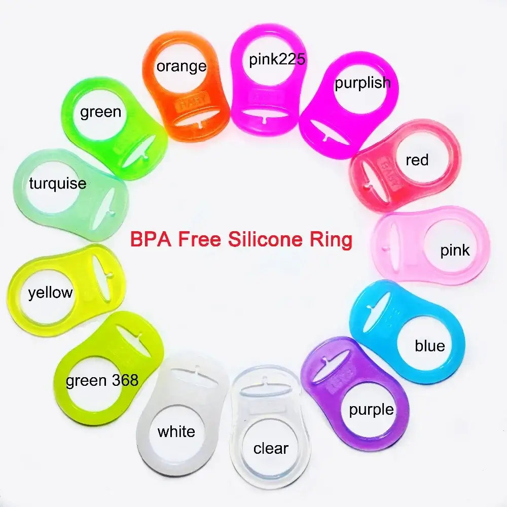 10pcs Sutoyuen silicone pacifier clips, dummy chain holders for babies