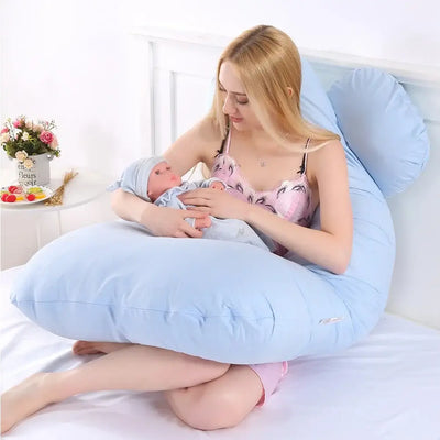 Maternity sleeping pillow with nursing and breastfeeding cushion function