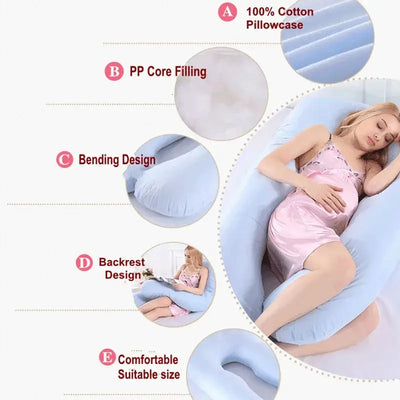 Maternity sleeping pillow with nursing and breastfeeding cushion function