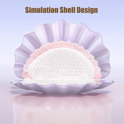 Simulation shell design showcasing ultra-soft disposable nursing pads inside a decorative shell.