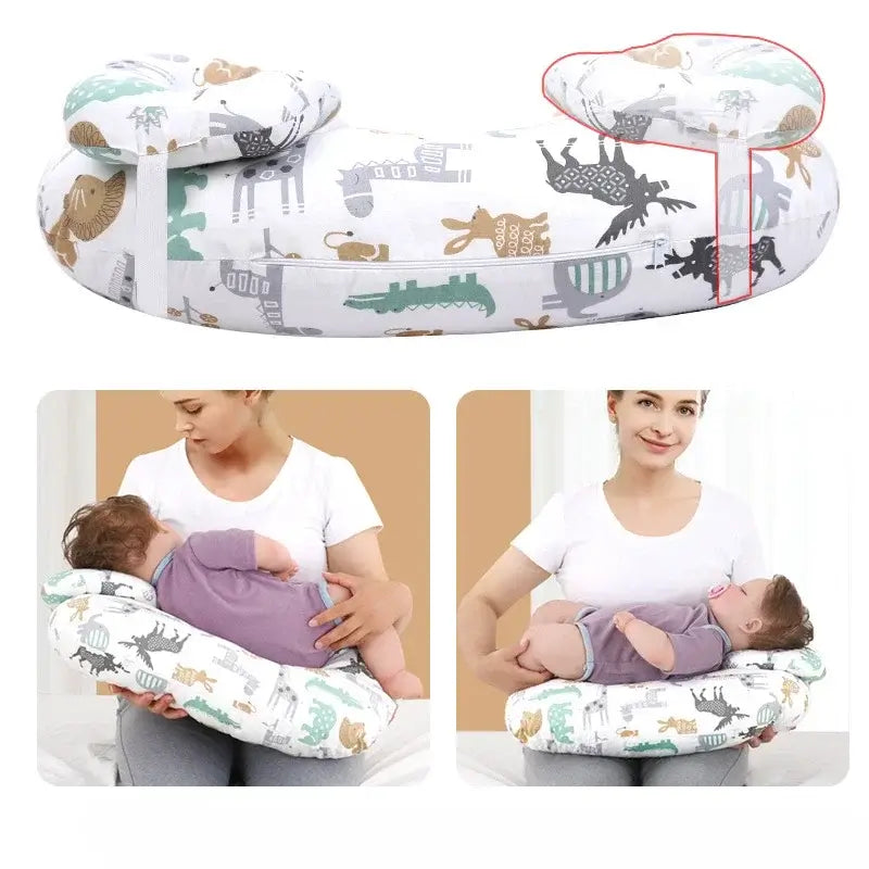 Maternity sleeping pillow with nursing and breastfeeding cushion function
