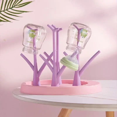 Tree-shaped drying rack for baby bottles and accessories