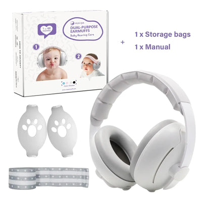 Infant ear muffs for noise protection on planes and outdoor events