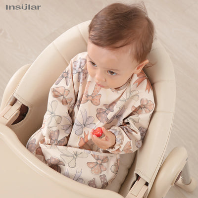 New Baby Bib with Pocket for Feeding Accessories Bibs for Children Waterproof Long Sleeve Bibs Aprons with Long Sleeve