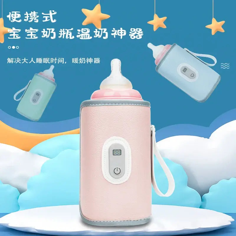 Universal heating cover for baby milk bottles, outdoor portable insulation