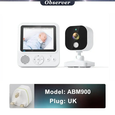 Portable baby monitor with 2.8-inch screen and wireless night vision capability
