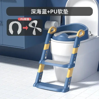 Toilet training ladder for toddlers with non-slip footrest