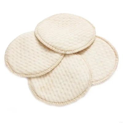 4pcs soft cotton nursing breast pads, washable and reusable, perfect for maternity and breastfeeding.