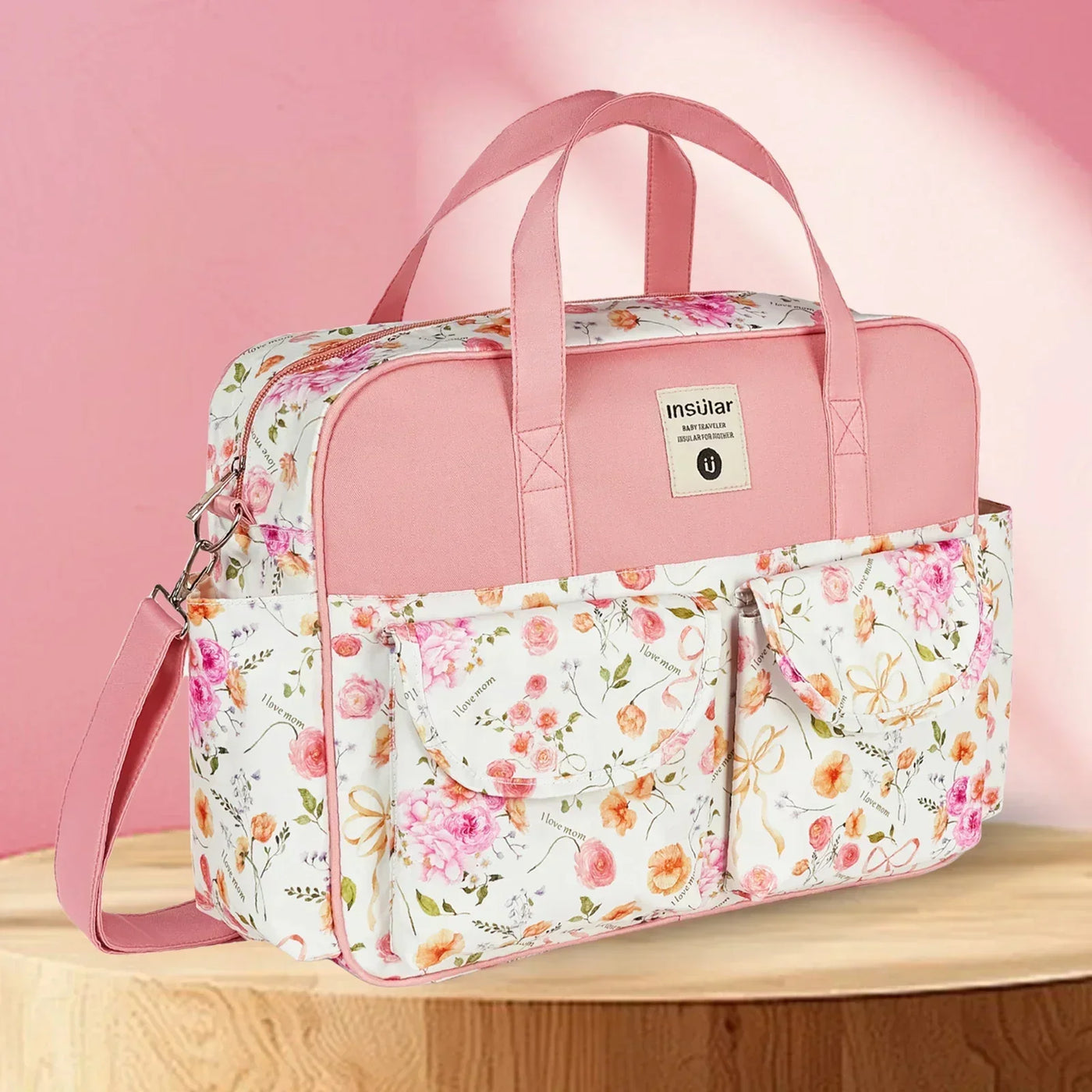 Fashion Mommy One Shoulder Messenger Bag Multifunctional Mommy Handbag Storage Bag Mother Baby Storage Women's Printing
