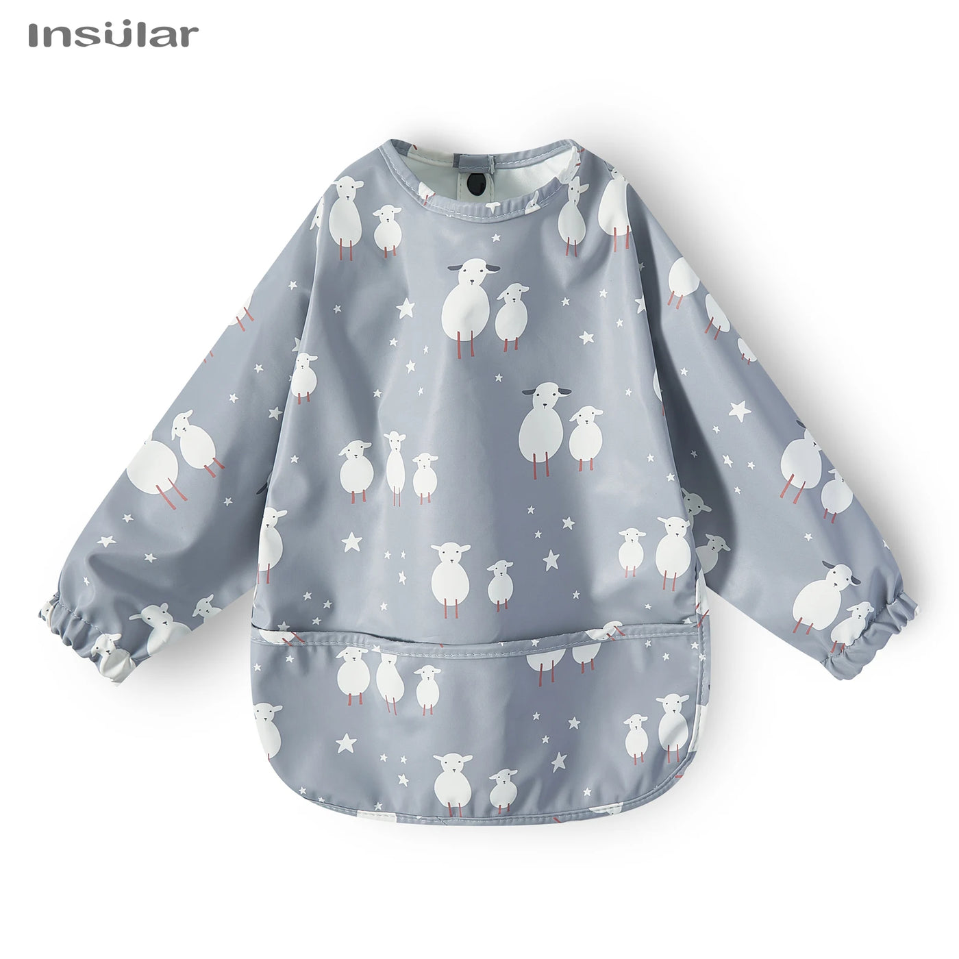 New Baby Bib with Pocket for Feeding Accessories Bibs for Children Waterproof Long Sleeve Bibs Aprons with Long Sleeve