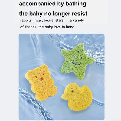 Children's Bath Sponge Sponges Body Wash Bathing Cute Frosted Wood Pulp Baby Bath Brush Rubbing Towel for Home