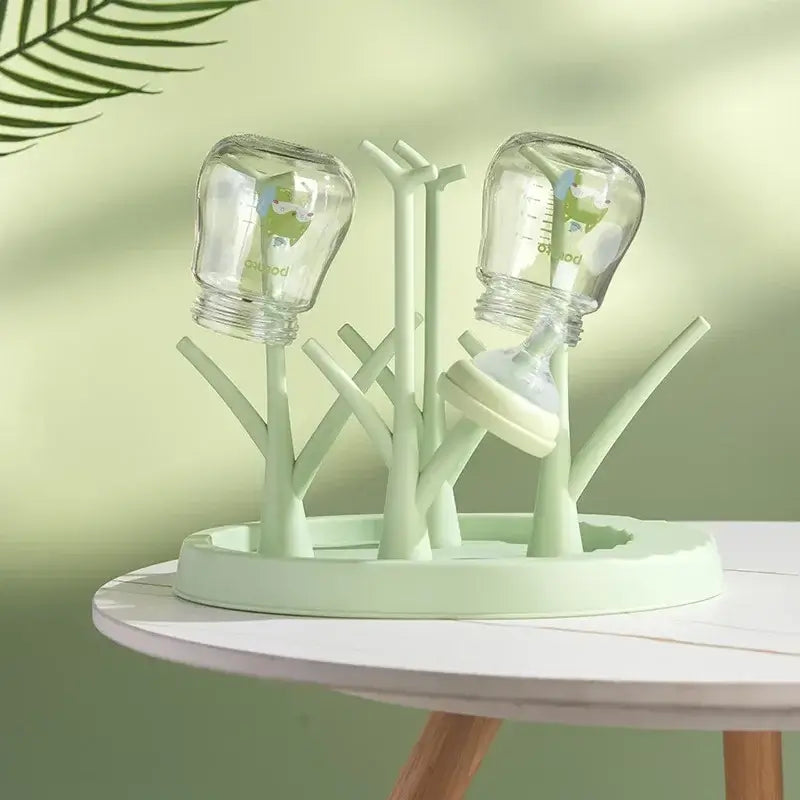 Tree-shaped drying rack for baby bottles and accessories