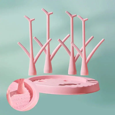 Tree-shaped drying rack for baby bottles and accessories
