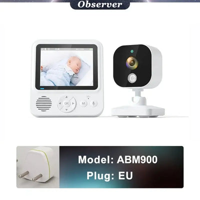 Portable baby monitor with 2.8-inch screen and wireless night vision capability