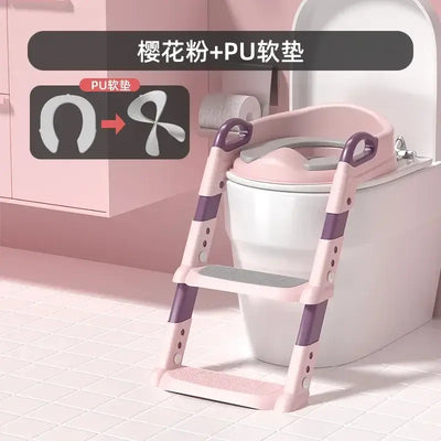 Toilet training ladder for toddlers with non-slip footrest