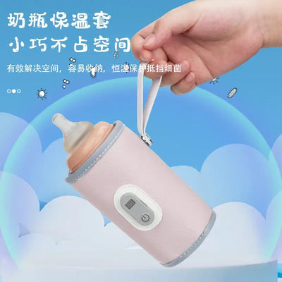 Universal heating cover for baby milk bottles, outdoor portable insulation