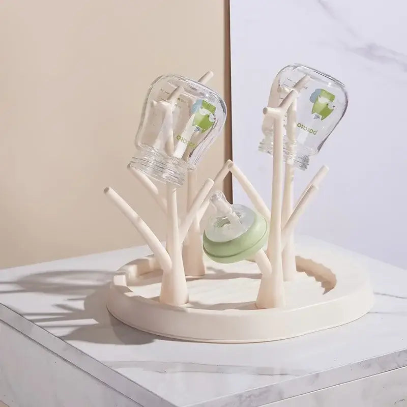 Tree-shaped drying rack for baby bottles and accessories