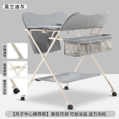 Diaper-Changing Table Baby Care Desk Portable Multifunctional Folding Newborn Baby Bath Diaper Changing Baby Care Table 기저귀 테이블