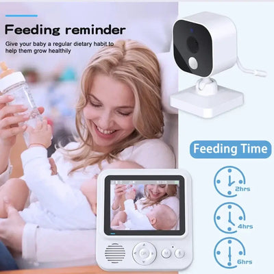 Portable baby monitor with 2.8-inch screen and wireless night vision capability