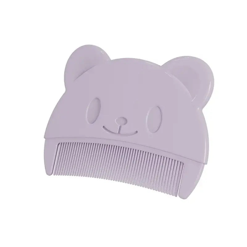 Cute bear-shaped soft comb for newborns, perfect for removing fetal hair. Safe and gentle for infants.