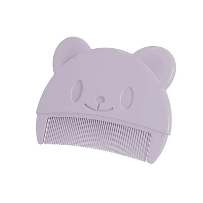 Cute bear-shaped soft comb for newborns, perfect for removing fetal hair. Safe and gentle for infants.