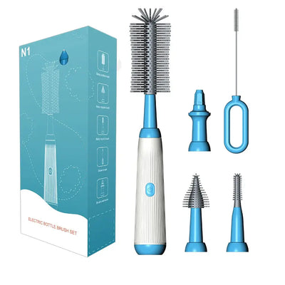 Electric silicone cleaning brush with lithium battery for baby bottles and cups