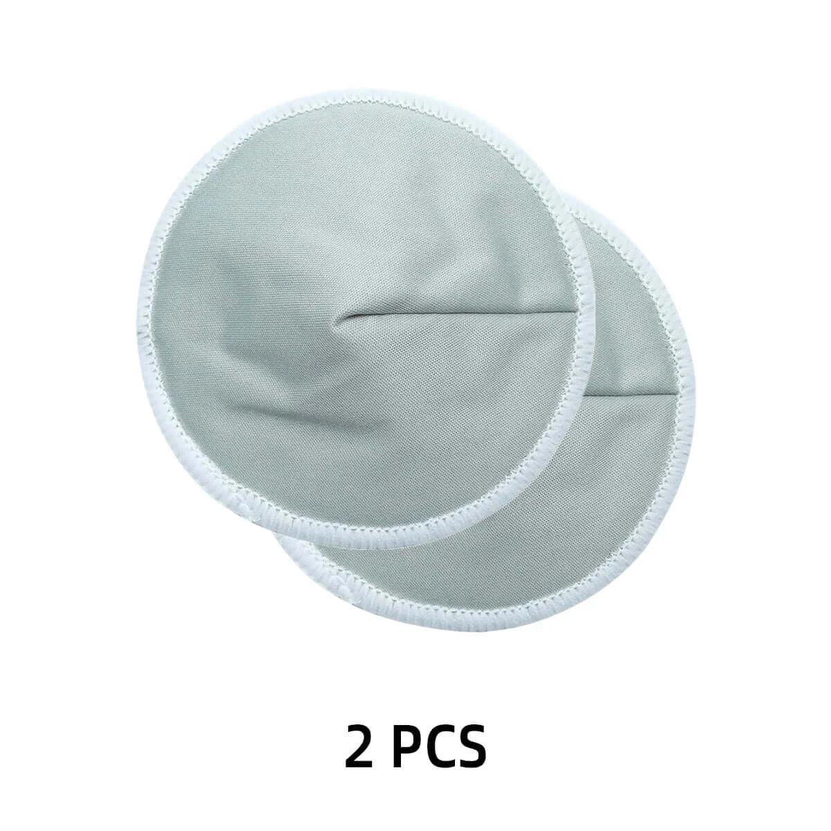2 pcs organic bamboo viscose nursing breast pads, soft, washable, reusable for breastfeeding comfort.