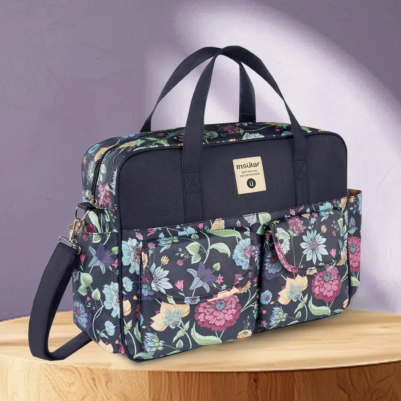 Fashion Mommy One Shoulder Messenger Bag Multifunctional Mommy Handbag Storage Bag Mother Baby Storage Women's Printing