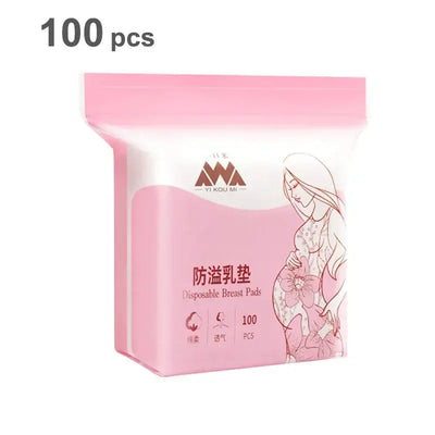 Disposable nursing pads pack with 100 ultra soft and comfortable breastfeeding milk pads for anti-spillage use.