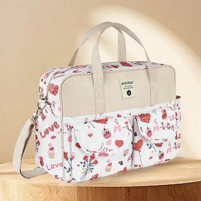 Fashion Mommy One Shoulder Messenger Bag Multifunctional Mommy Handbag Storage Bag Mother Baby Storage Women's Printing