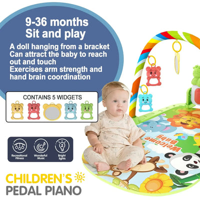 Pedal piano toy for baby early learning and development