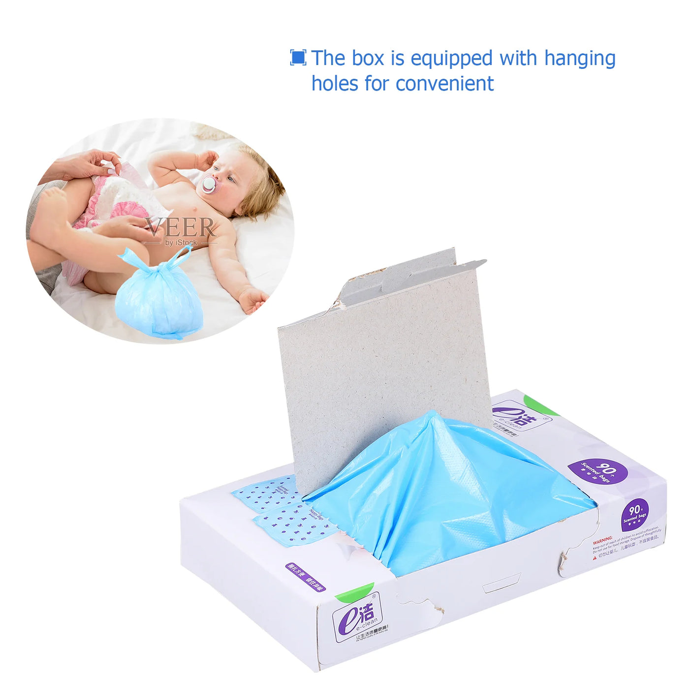 Diaper Disposable Scented Baby Sack Sealing Biodegradable Nappy Scent Pet Waste Pail Refill Handle Disaposal