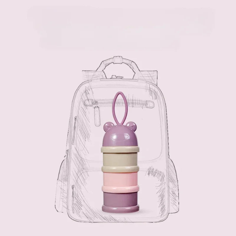 1PCColourful baby 3 tier milk powder box Individual tiered milk powder compartments Children's portable rotating milk powder box