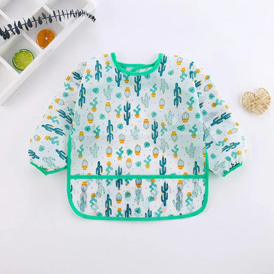 Baby Bibs Cute Children Baby Stuff Toddler Waterproof Long Sleeve Art Smock Feeding Bib Apron for Kids