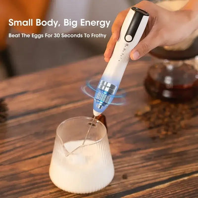 Multifunctional kitchen frother for coffee, eggs, and baby formula mixing