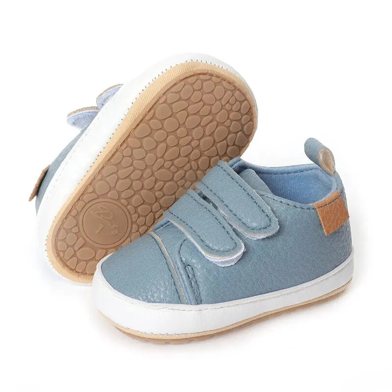 Baby Shoes Boy Girl PU Leather Causal Non-slip Soft Sole Infant Kids Walking Toddler 0-18 Months