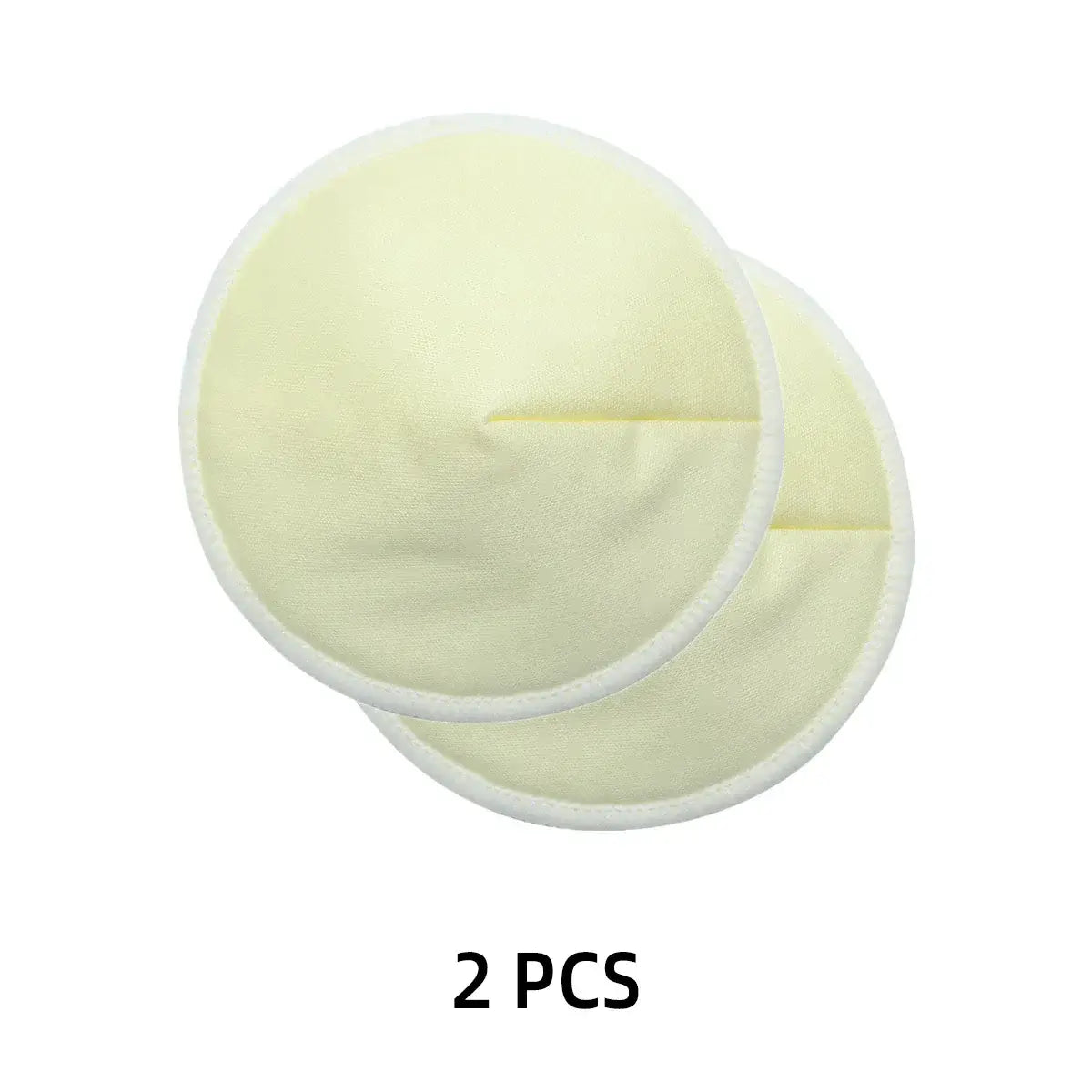 2 pcs organic bamboo viscose nursing breast pads, reusable and washable for breastfeeding comfort.