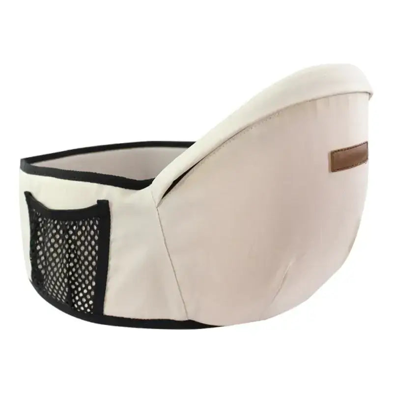 Comfortable lumbar stool for holding baby front-facing