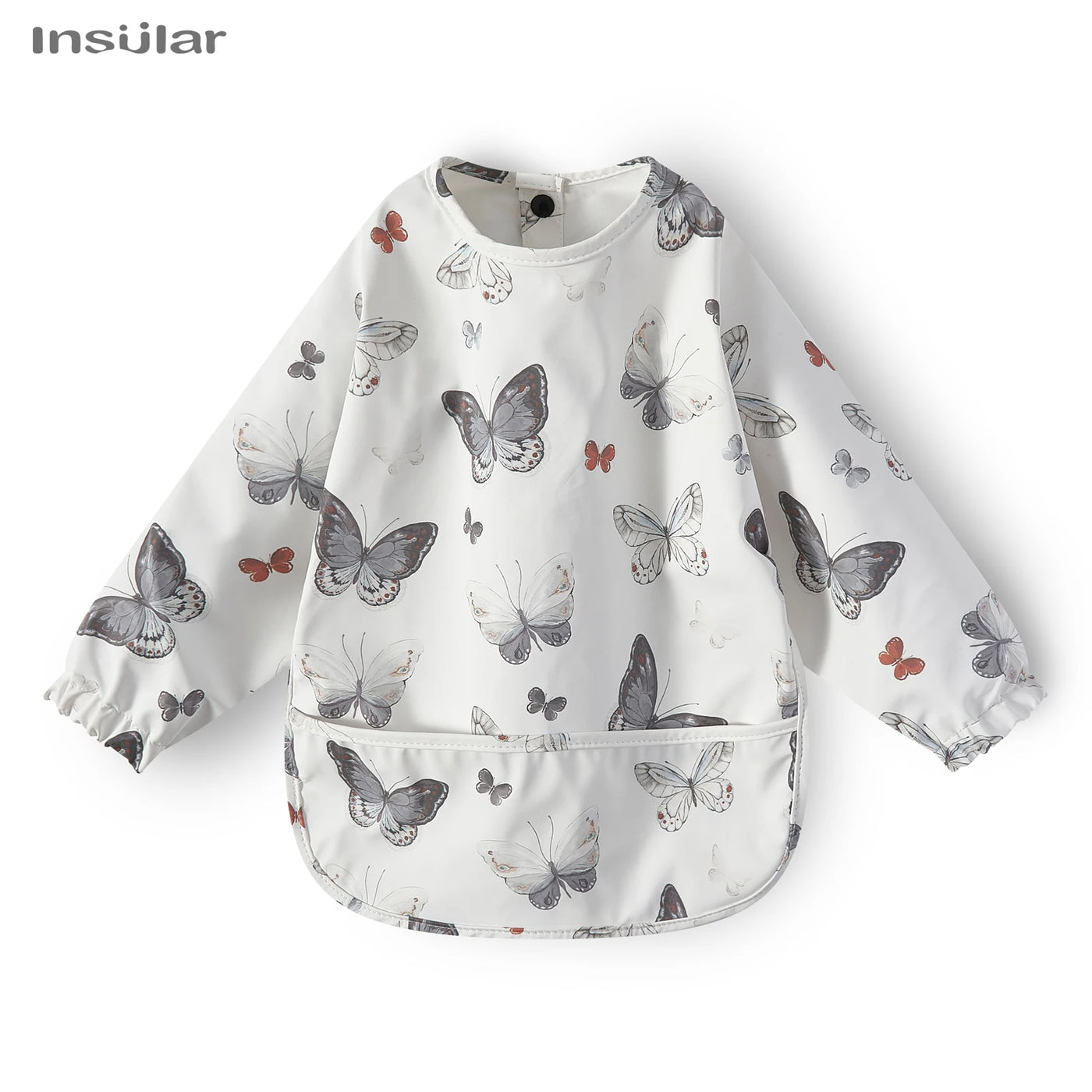 New Baby Bib with Pocket for Feeding Accessories Bibs for Children Waterproof Long Sleeve Bibs Aprons with Long Sleeve