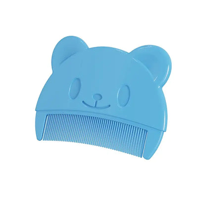 Cute bear shaped comb for newborns, soft ABS material, ideal for infants' hair care, perfect for boys and girls.