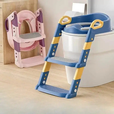 Toilet training ladder for toddlers with non-slip footrest