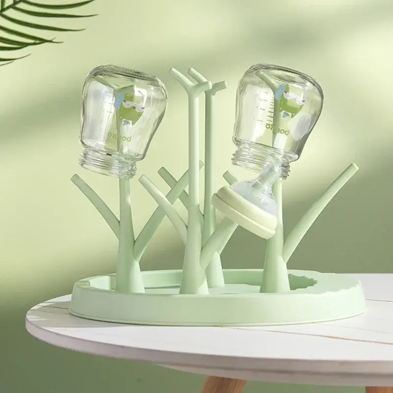 Tree-shaped drying rack for baby bottles and accessories