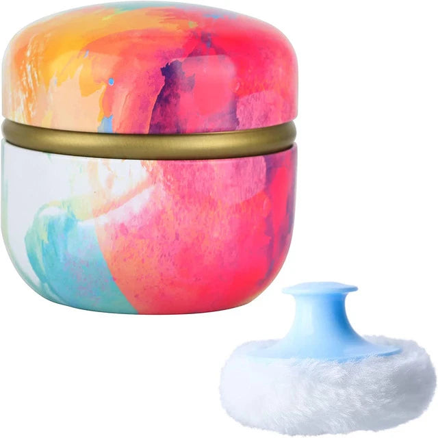 Powder Case Powder Puff Kit Dusting Soft Powder Puff for Baby and Women Powder Puff Case for Body Cosmetic Powder Container