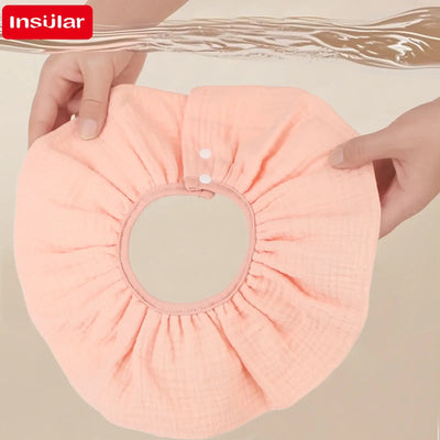 Insular absorbent baby bib, soft peach cotton burp cloth for infants, breathable and washable, suitable for 0-1Y.